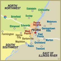 Peoria Area Map