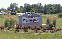 Welcome to Washington, Illinois sign